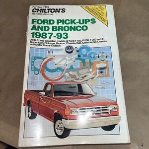Chilton's 1987-1993 Ford Pick-Ups and Bronco Repair 7829 Manual Full Color